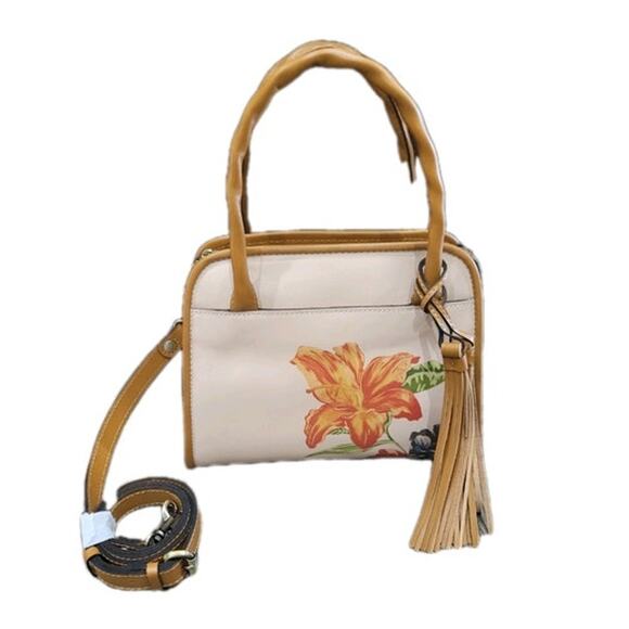 Patricia Nash Paris Satchel Parisian Floral‎ Spot Print Purse Handbag Dust Bag - Picture 1 of 10